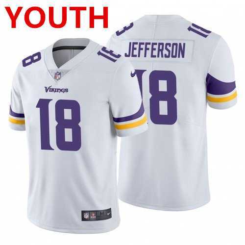 Youth Minnesota Vikings #18 Justin Jefferson 2020 White Vapor Untouchable Limited Stitched Jersey,We sell and wholesale Youth Minnesota Vikings #18 Justin Jefferson 2020 White Vapor Untouchable Limited Stitched Jersey on line form chian!